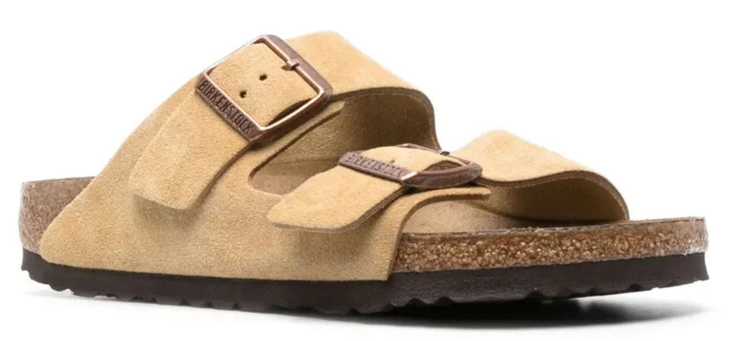 BIRKENSTOCK Sand Dune Suede Buckled Slide Sandals