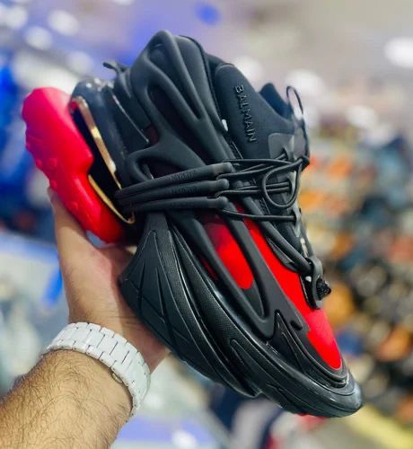 Balmain Paris Mens Chunky Sneakers Red